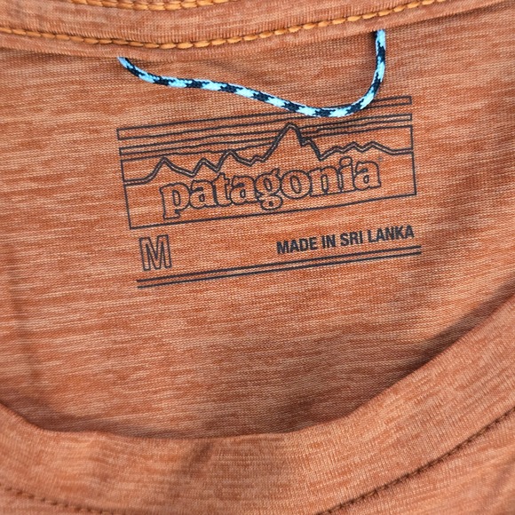 Patagonia Men's Orange Stripe Long Sleeve Crew Neck T-Shirt Size M‎ - Picture 7 of 10
